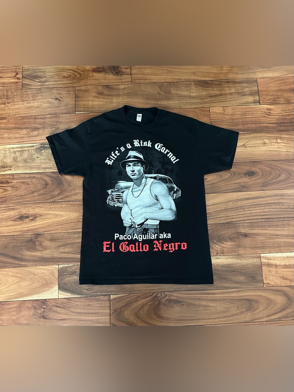 Paco Aguilar El Gallo Negro Tee Size M Black Graphic